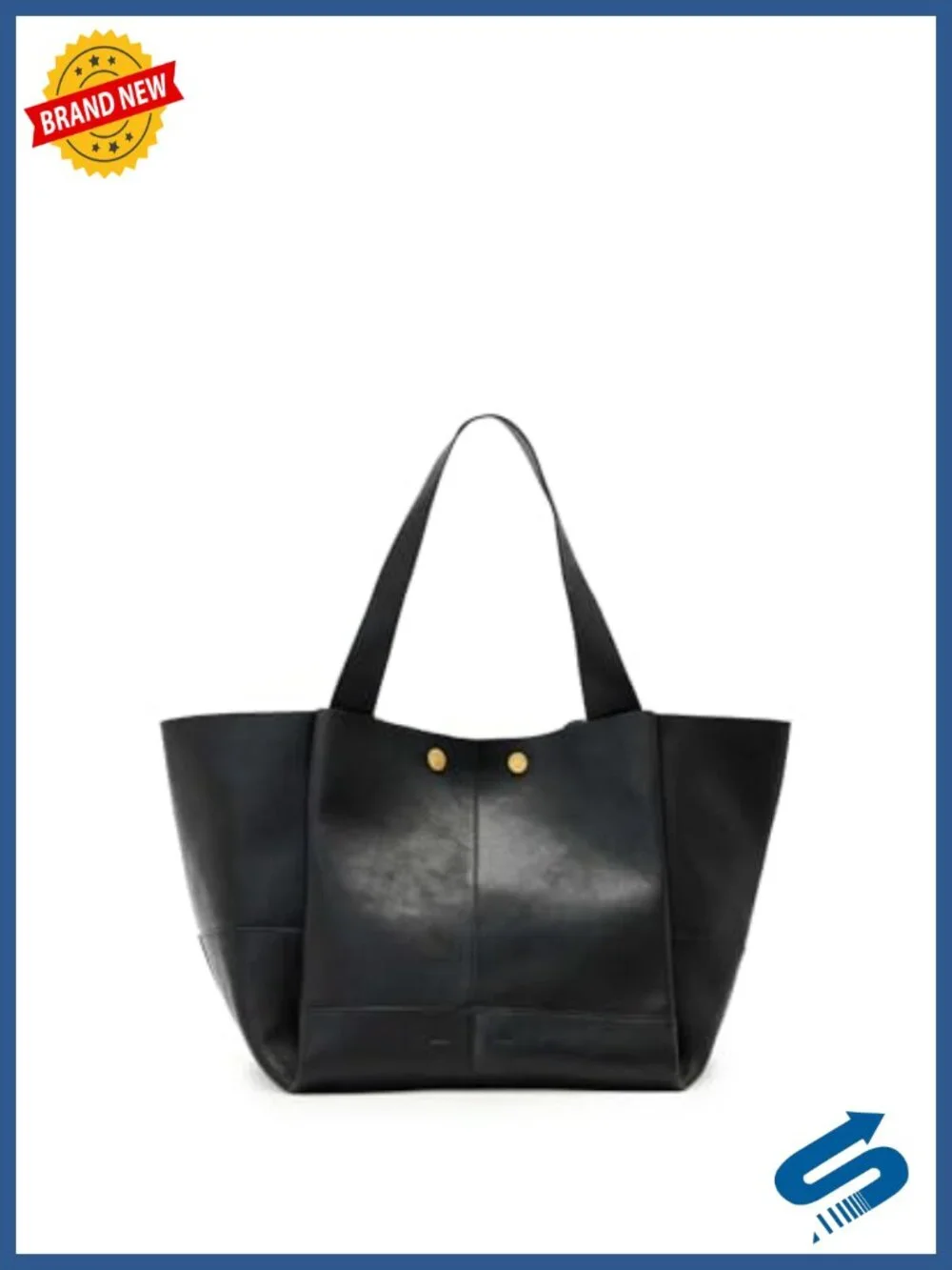 AllSaints Women's Leather Rosalie Tote Bag - Lightweight Shopper